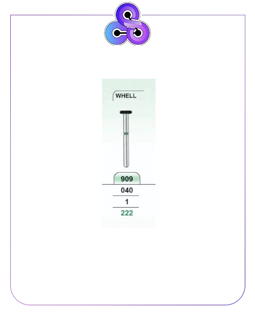 فرز تراش الماسه سبز  WHELL  909(برند K.V.H)بسته پنج عددی