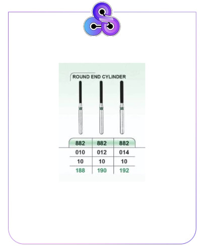 فرز تراش الماسه سبز ROUND END CYLINDER 882(برند K.V.H)بسته پنج عددی