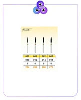 فرز الماسه پرداخت زرد FLAME 862 بلند بسته پنج عددی