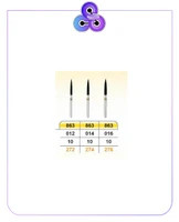 فرز الماسه پرداخت زرد BEVELED CYLINDER 863 بلند بسته پنج عددی