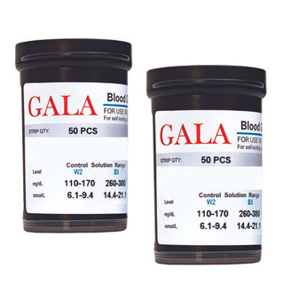 نوار تست قند خون گالا مدل OK-2AJ دو بسته 50 عددی